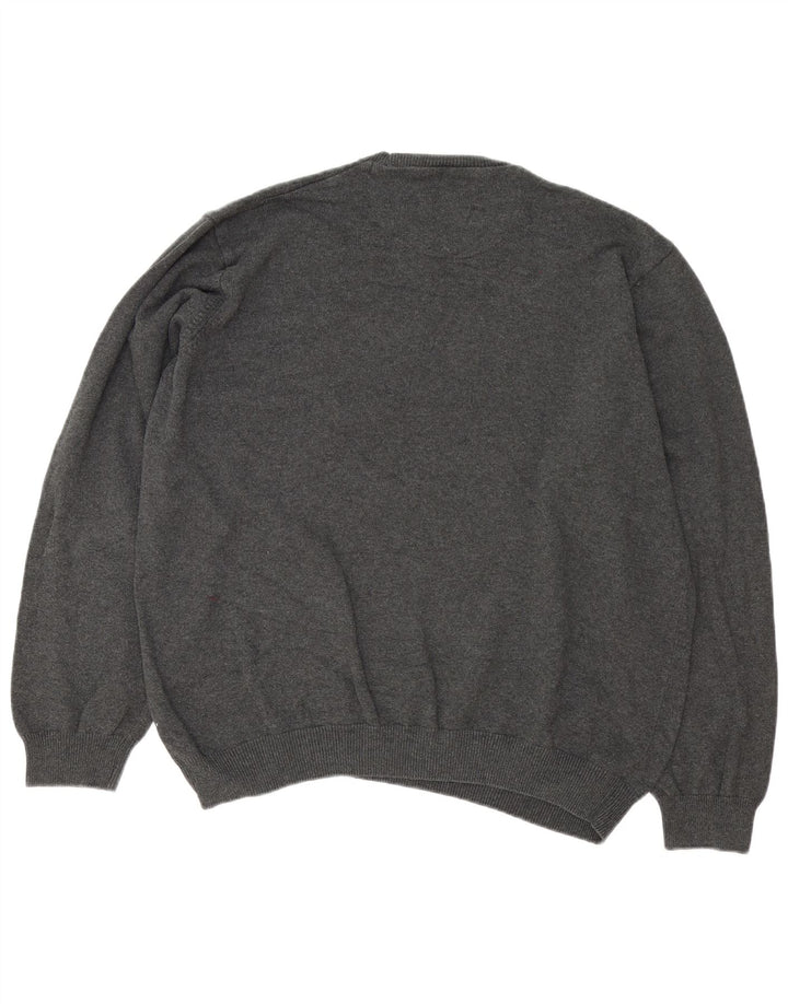 Marks & Spencer Mens Regular Fit Crew Neck Jumper Sweater 2XL Grey Cotton