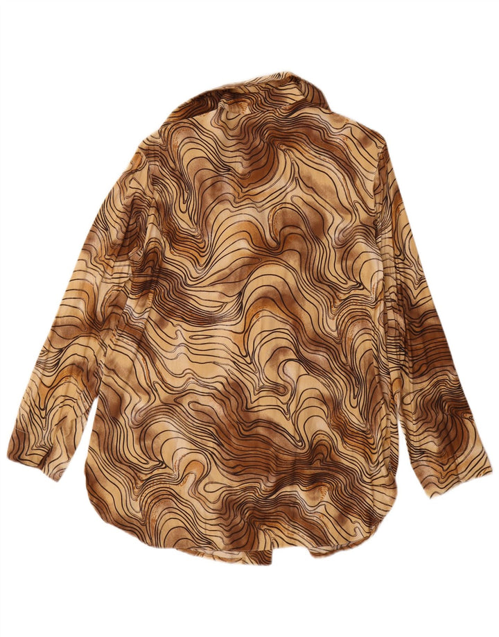 Kohlhaas Womens Shirt Blouse EU 40 Medium Brown Tie Dye Viscose