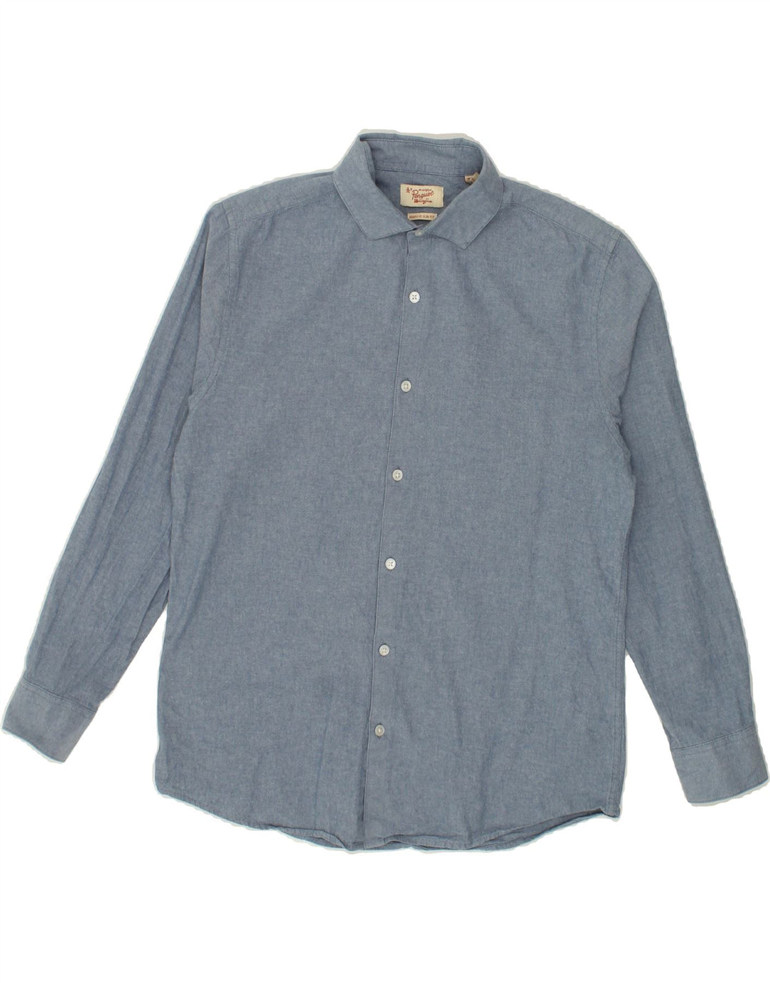 PENGUIN Mens Shirt Size 15 1/2 Medium Blue Cotton Vintage Penguin and Second-Hand Penguin from Messina Hembry 