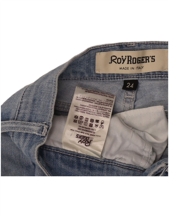 Roy Rogers Womens Flared Jeans W24 L28 Blue Cotton