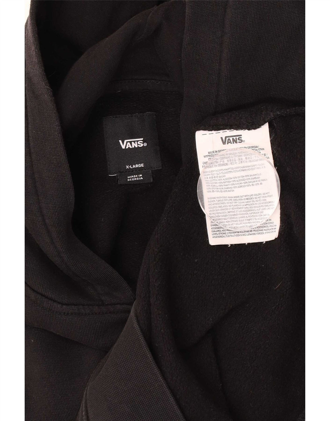 Vans Womens Graphic Sweatshirt Jumper UK 18 XL Black Cotton