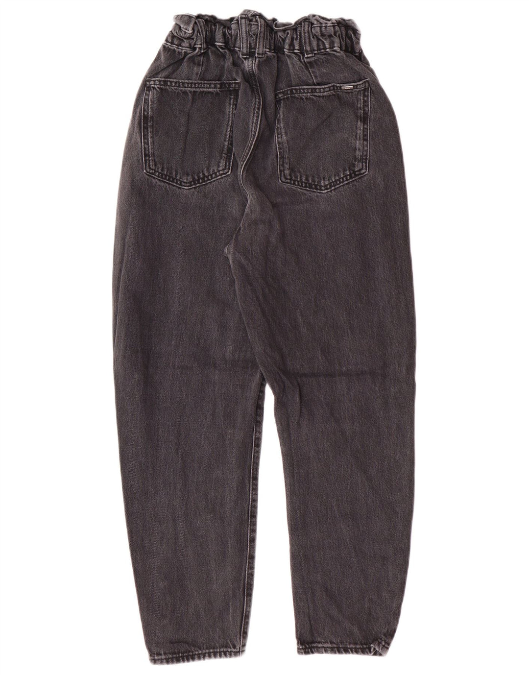 Zara Womens High Waist Tapered Jeans EU 34 2XS W24 L25 Grey Cotton Modern