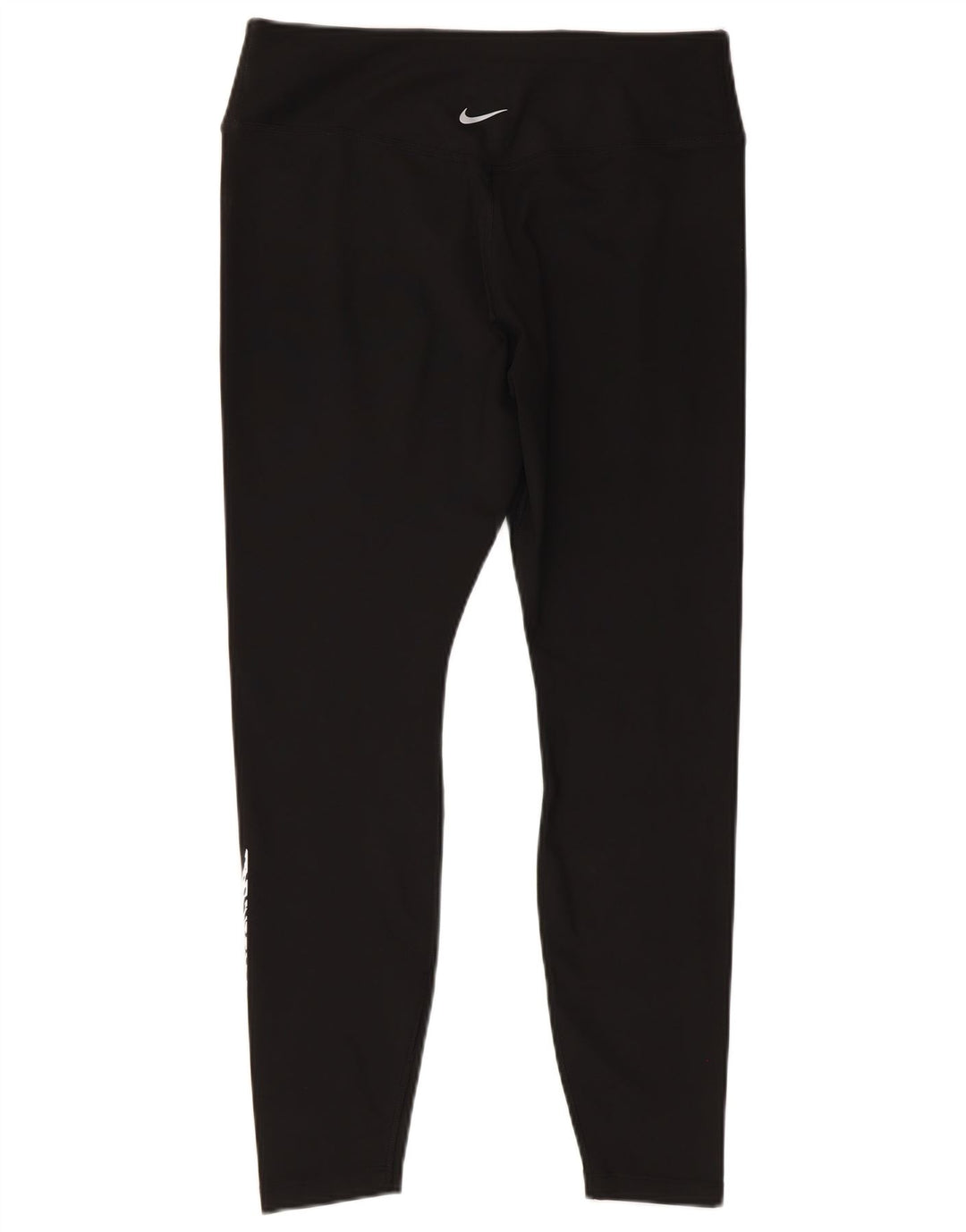 NIKE Womens Graphic Crop Leggings UK 14 Large Black Polyester