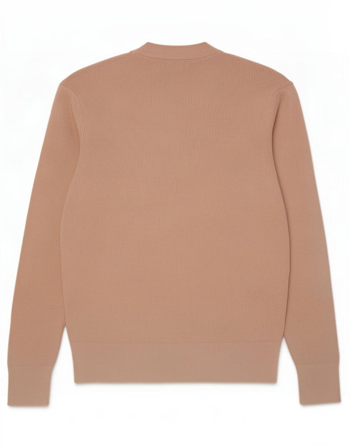 Zara Mens Crew Neck Jumper Sweater Medium Beige
