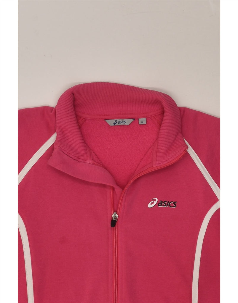 ASICS Womens Tracksuit Top Jacket UK 12 Medium Pink | Vintage Asics | Thrift | Second-Hand Asics | Used Clothing | Messina Hembry 