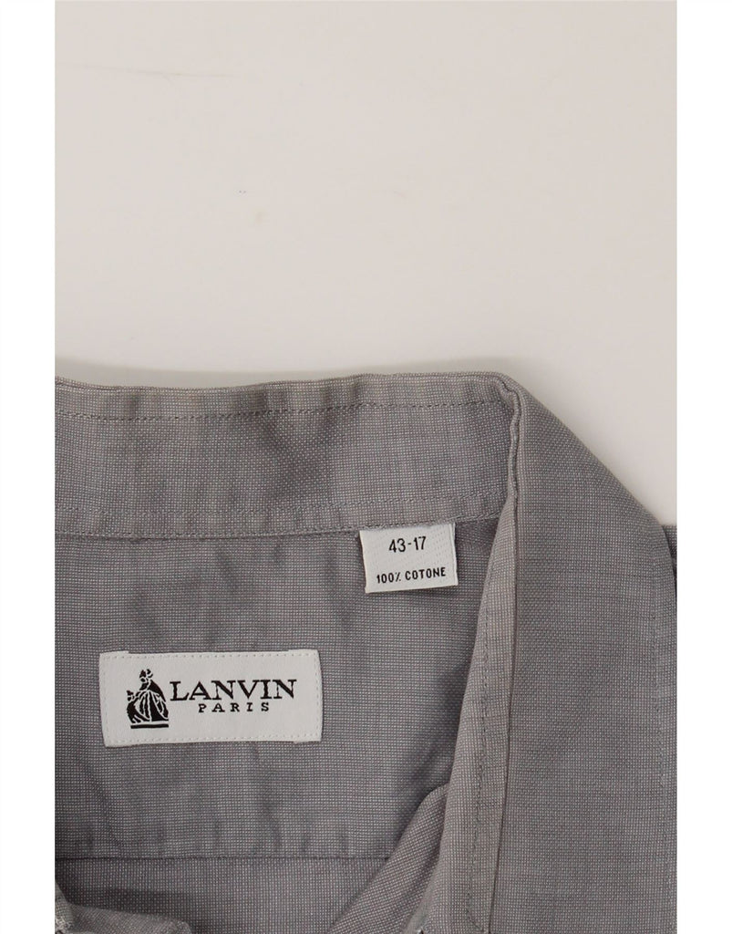 LANVIN Mens Shirt Size 43 17 XL Grey Cotton Vintage Lanvin and Second-Hand Lanvin from Messina Hembry 