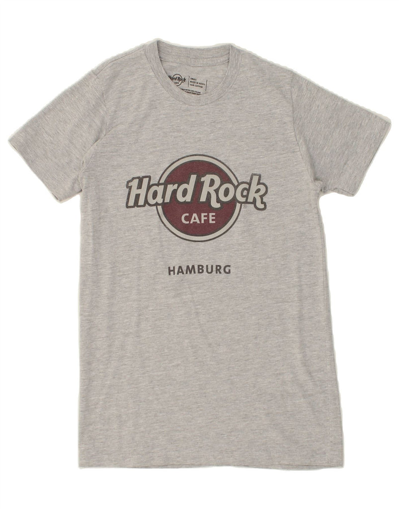 HARD ROCK CAFE Womens Hamburg Graphic T-Shirt Top Small Grey Cotton | Vintage Hard Rock Cafe | Thrift | Second-Hand Hard Rock Cafe | Used Clothing | Messina Hembry 