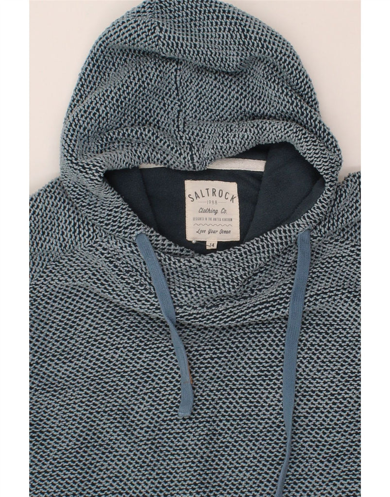 SALTROCK Womens Hoodie Jumper UK 14 Large Blue Cotton Vintage Saltrock and Second-Hand Saltrock from Messina Hembry 