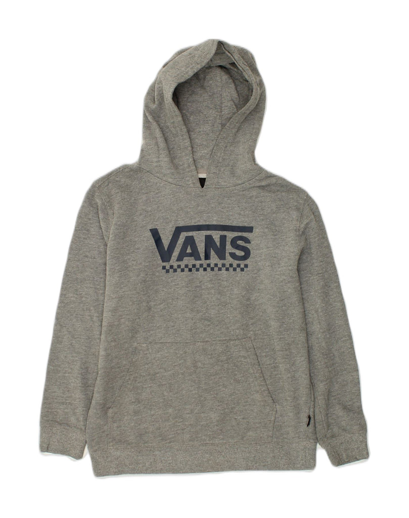 VANS Womens Graphic Hoodie Jumper UK 14 Large Grey Cotton | Vintage Vans | Thrift | Second-Hand Vans | Used Clothing | Messina Hembry 