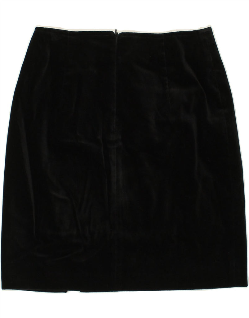 ATOS LOMBARDINI Womens Velvet Straight Skirt IT 44 Medium W28  Black | Vintage Atos Lombardini | Thrift | Second-Hand Atos Lombardini | Used Clothing | Messina Hembry 