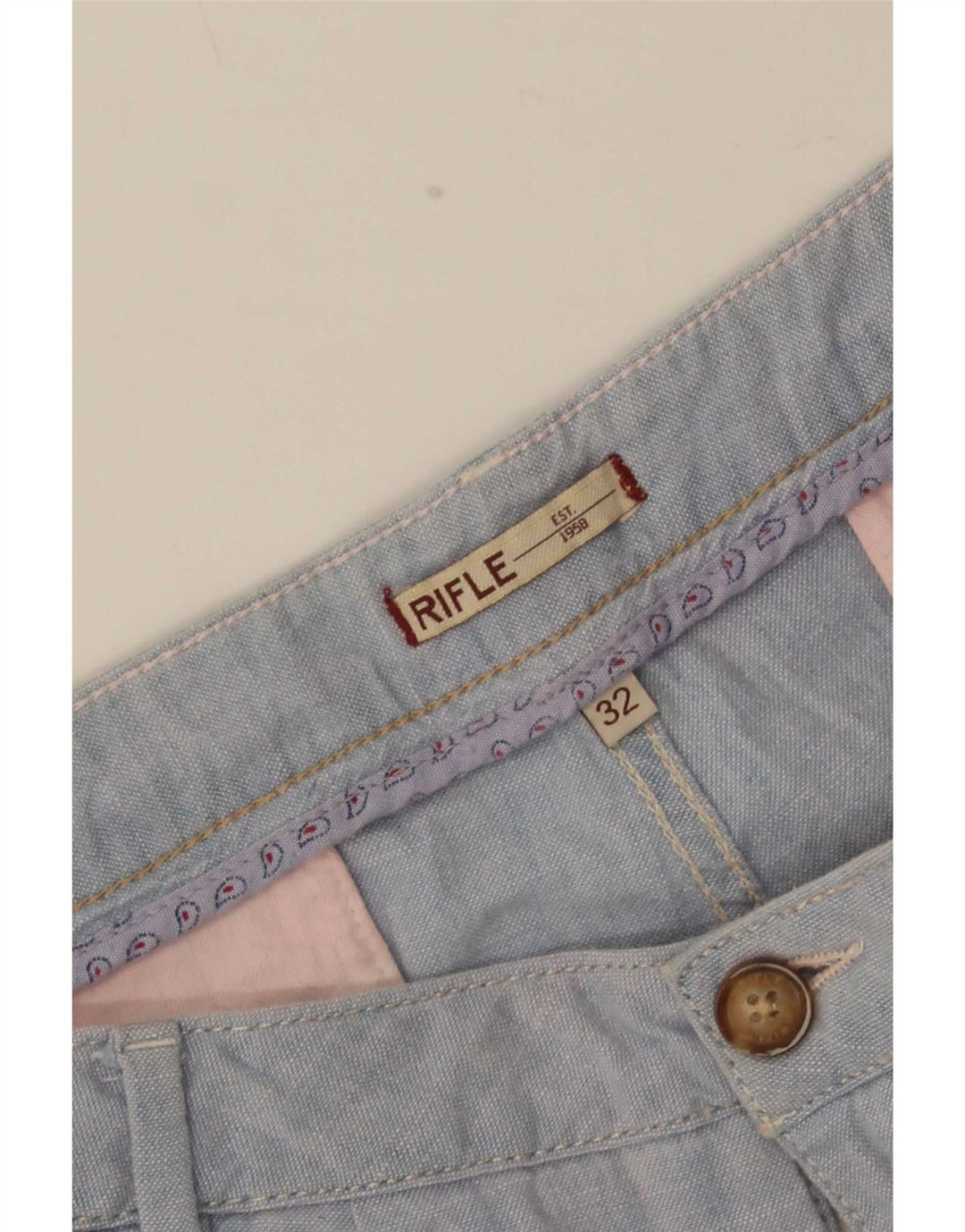 Rifle Womens Chino Shorts Large W32 Blue