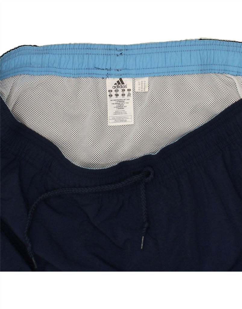 ADIDAS Mens Sport Shorts 2XL Navy Blue Polyamide | Vintage Adidas | Thrift | Second-Hand Adidas | Used Clothing | Messina Hembry 