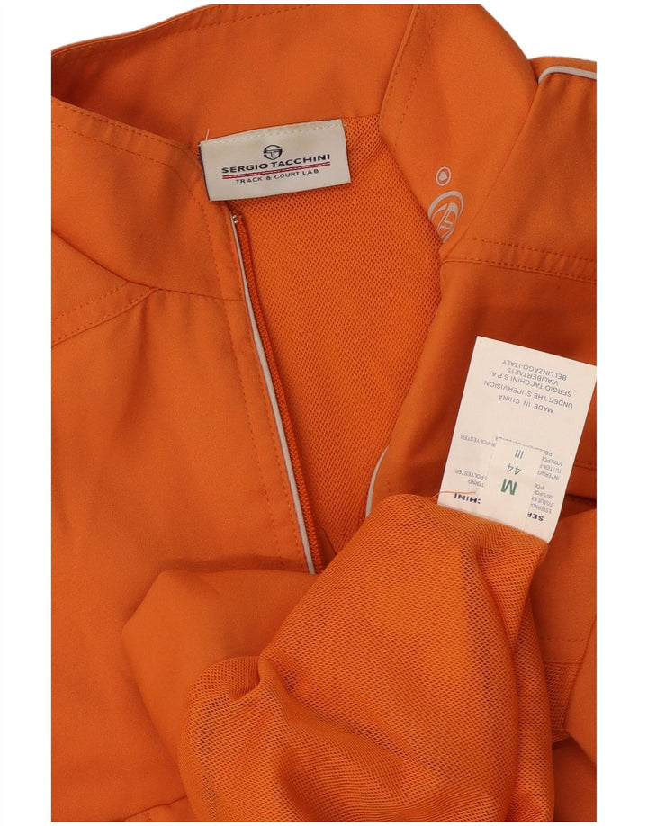 Sergio Tacchini Womens Tracksuit Top Jacket IT 44 Medium Orange Polyester