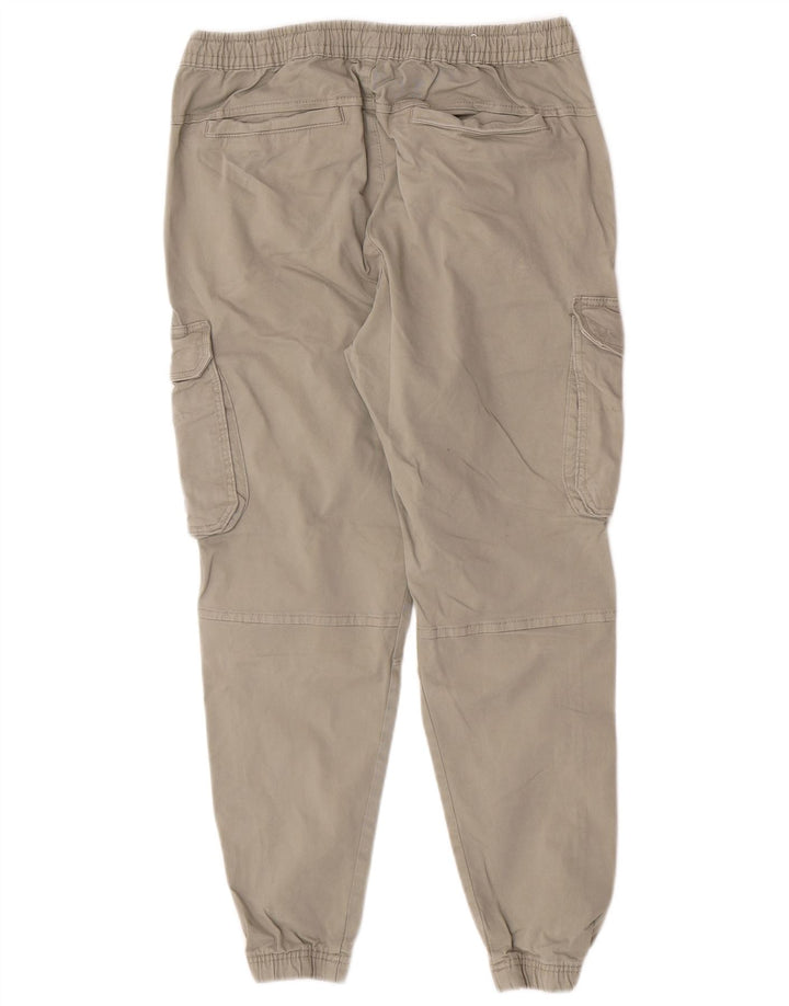 Zara Mens Joggers Cargo Trousers W30 L27 Grey Cotton