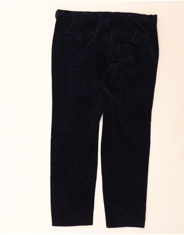 MARKS & SPENCER Mens Regular Fit Corduroy Trousers W40 L33 Navy Blue
