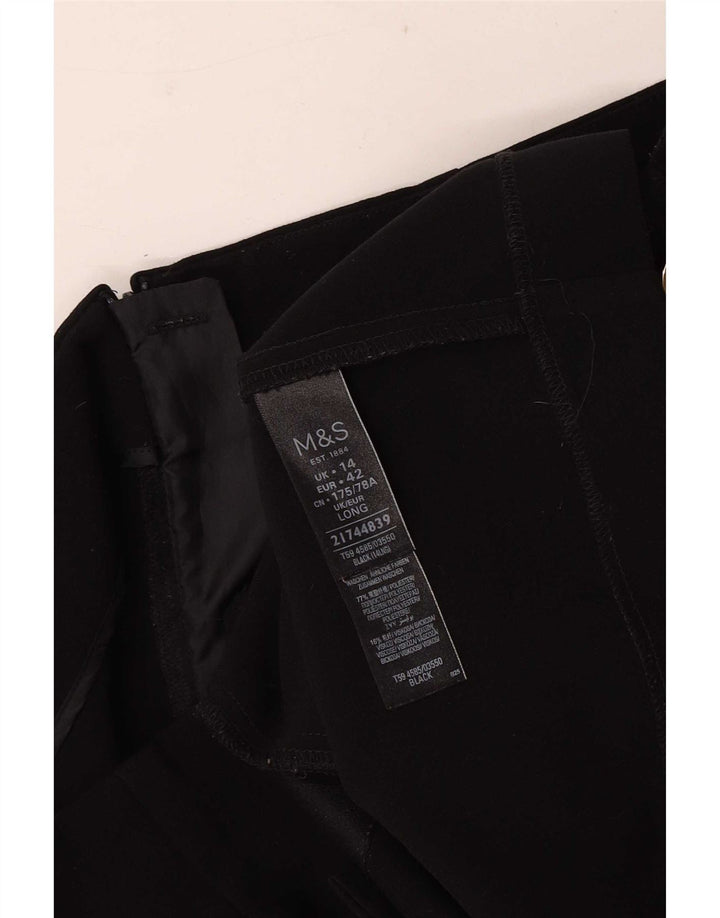 Marks & Spencer Womens Pencil Skirt UK 14 Large W32 Black Polyester