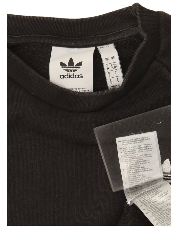 Adidas Mens Sweatshirt Jumper Small Black Cotton