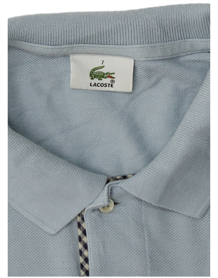 Lacoste Mens Polo Shirt Size 7 2XL Blue Cotton