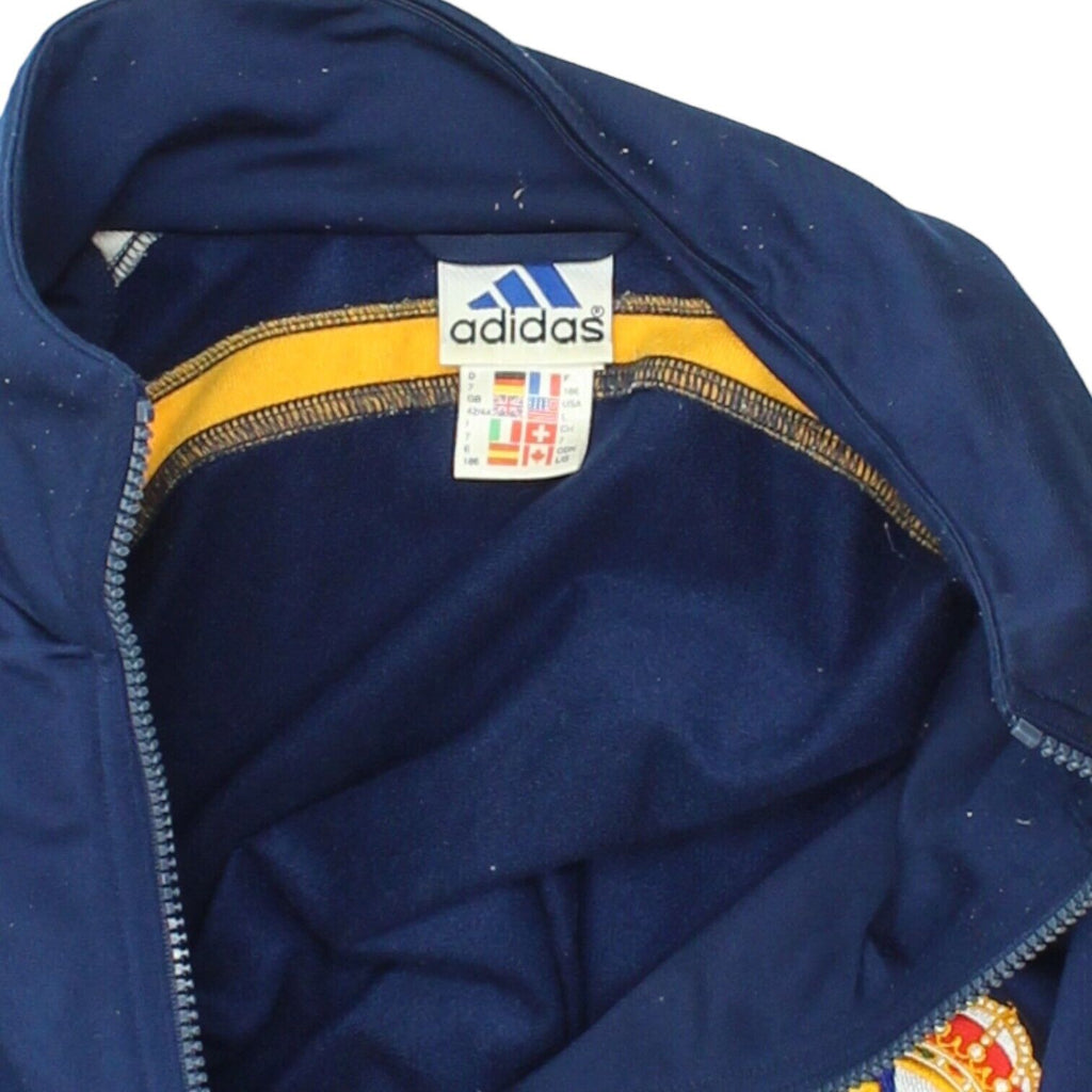 Real Madrid Adidas Mens Navy Tracksuit Top & Bottoms | Vintage 90s Football VTG | Vintage Messina Hembry | Thrift | Second-Hand Messina Hembry | Used Clothing | Messina Hembry 