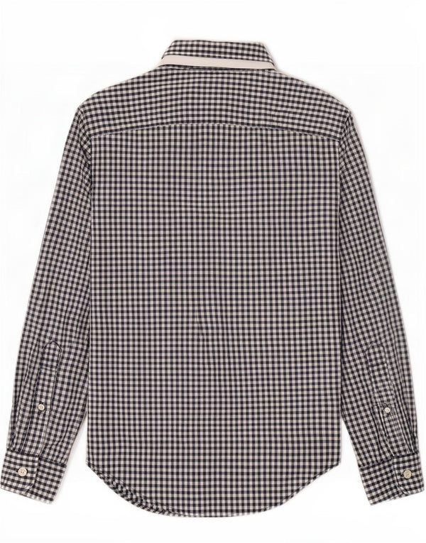 Abercrombie & Fitch Mens Shirt XS Navy Blue Gingham Cotton