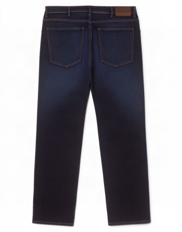 Wrangler Mens Arizona Straight Jeans W36 L30 Navy Blue Cotton