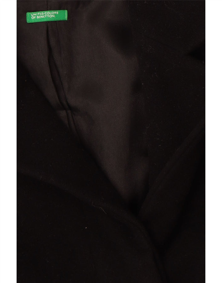 Benetton Womens Overcoat UK 10 Small Black