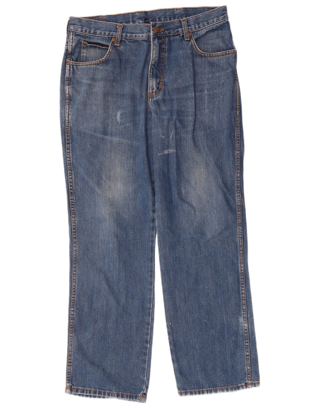 Wrangler Mens Ohio Straight Jeans W34 L30 Blue Cotton