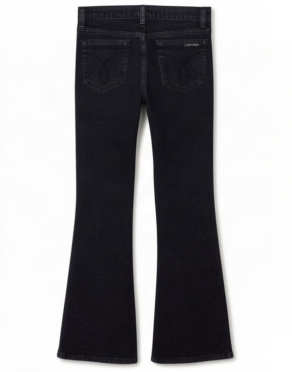 Calvin Klein Womens Flared Jeans US 6 Medium W28 L32 Navy Blue Cotton