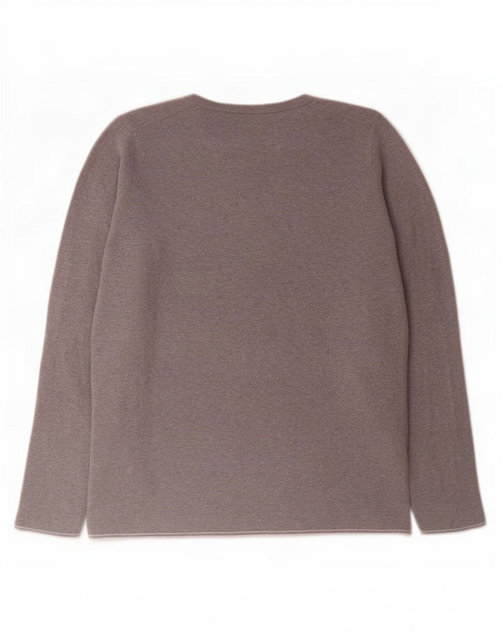 Massimo Dutti Mens Crew Neck Jumper Sweater Medium Grey Cotton
