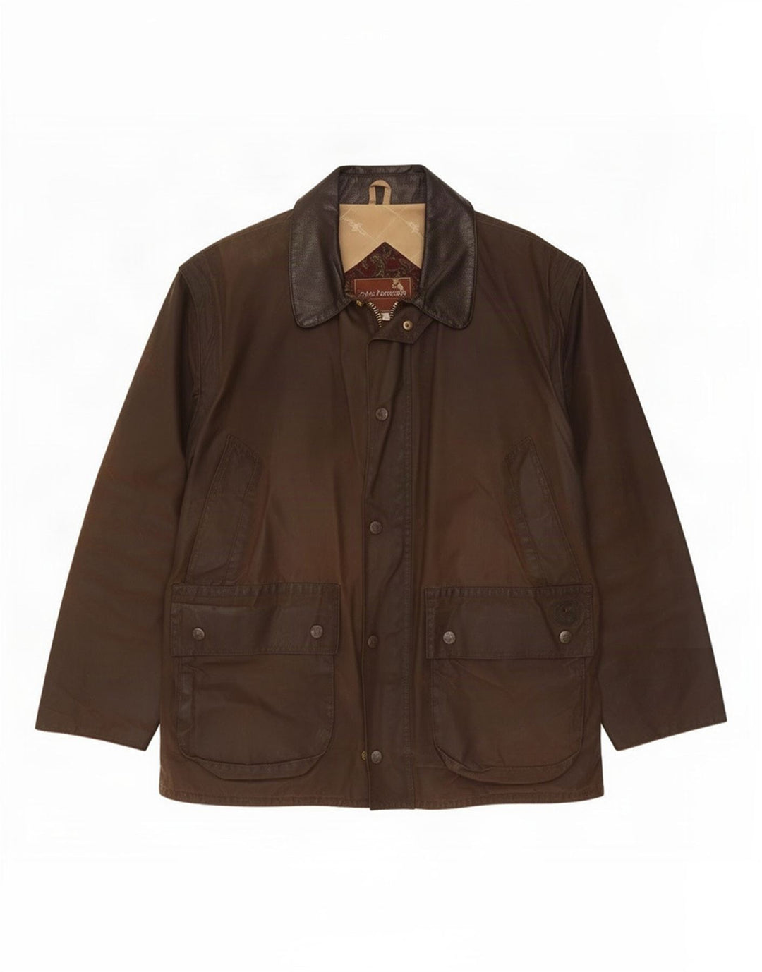 John Partridge Mens Waxed Cotton Jacket UK 40 Large Brown