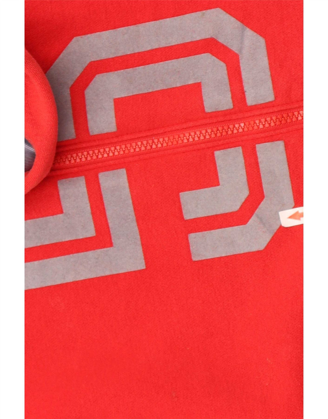 Nike Mens Graphic Zip Hoodie Sweater Medium Red Colourblock Cotton