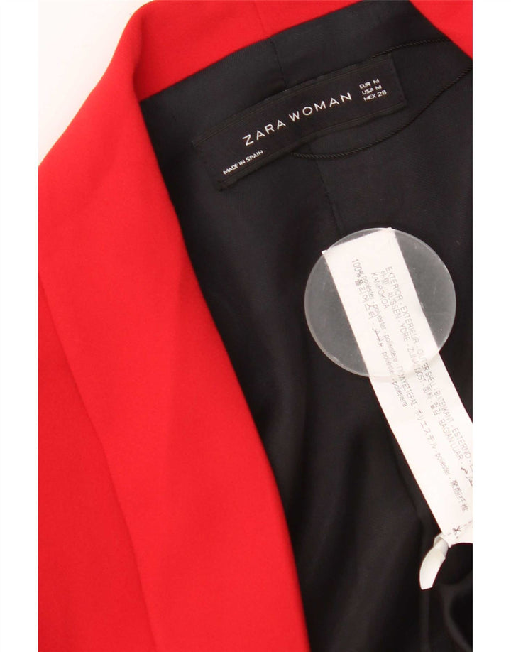 Zara Womens Blazer Jacket UK 14 Medium Red Polyester Classic