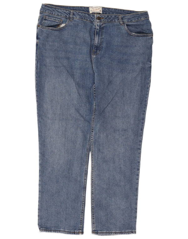 Fat Face Womens Girlfriend High Waist Slim Jeans UK 18 XL W38 L28 Blue