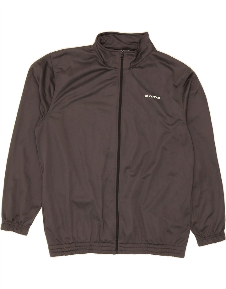LOTTO Mens Tracksuit Top Jacket 2XL Grey Polyester Vintage Lotto and Second-Hand Lotto from Messina Hembry 
