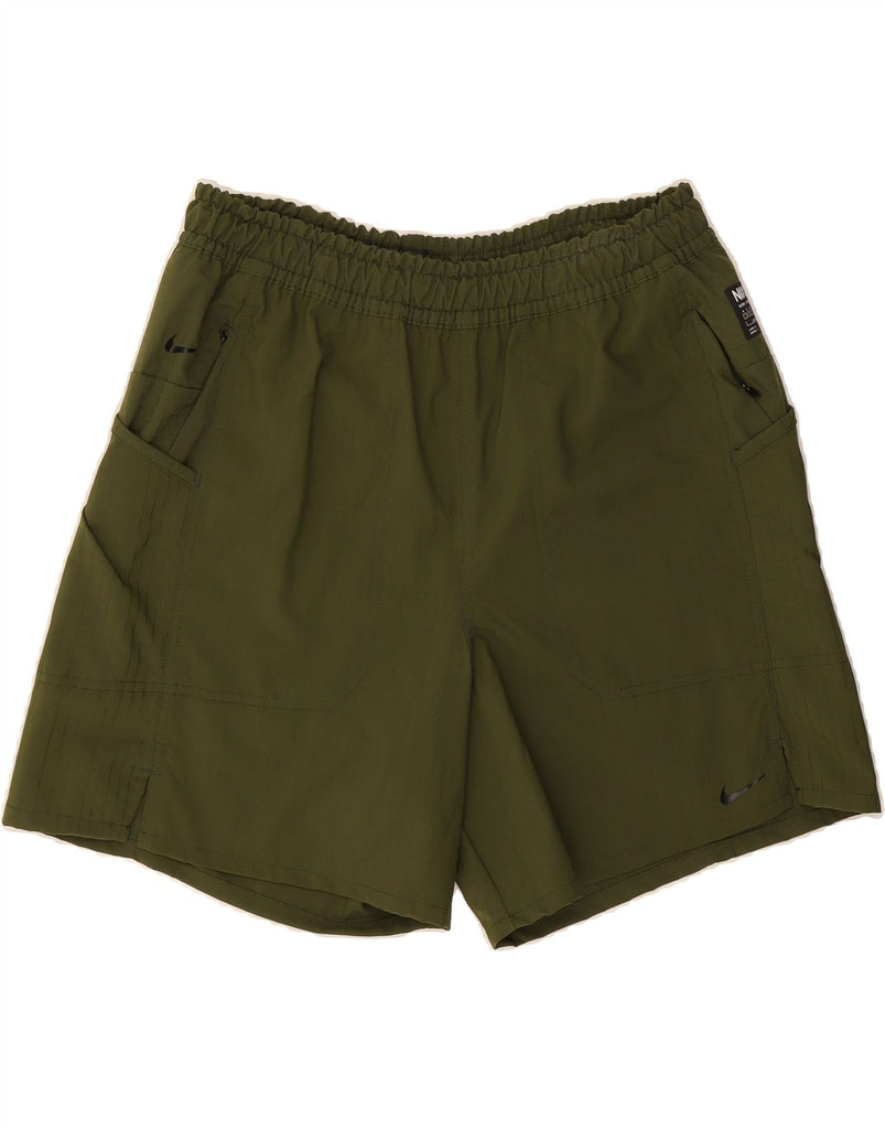 NIKE Womens Dri Fit Sport Shorts UK 16 Large Khaki Polyester Vintage Nike and Second-Hand Nike from Messina Hembry 