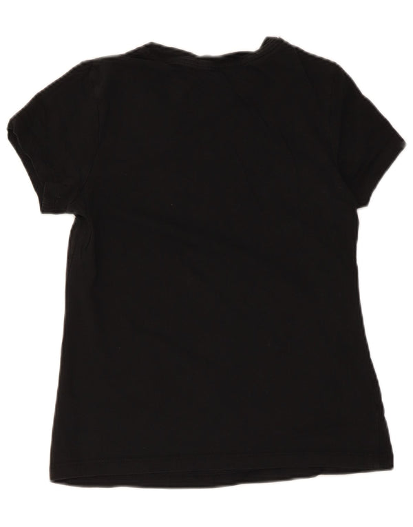 Calvin Klein Jeans Womens Graphic T-Shirt Top UK 8 Small Black