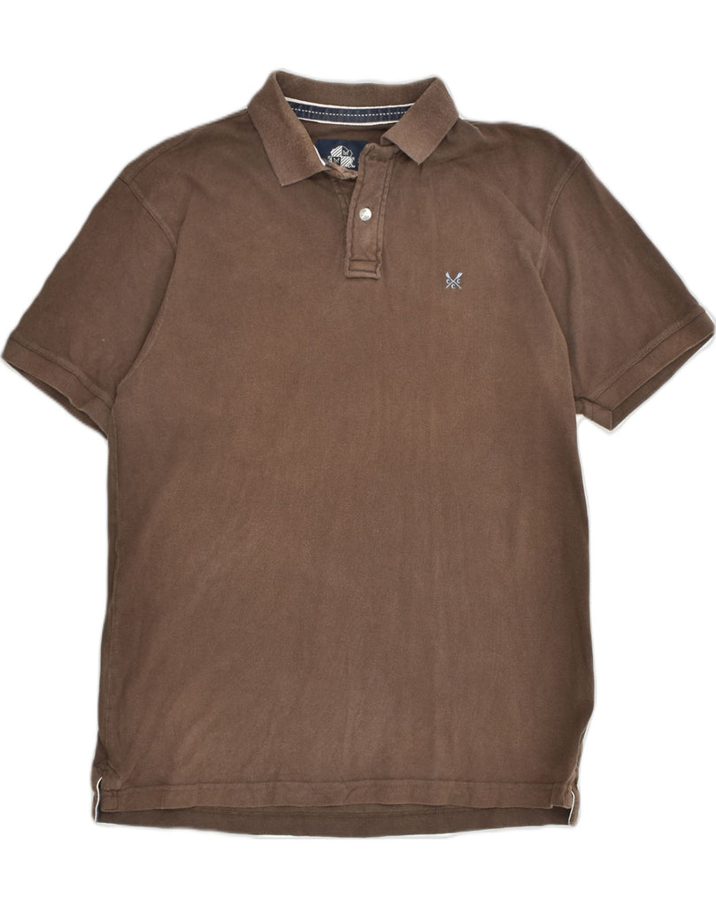 J. CREW Mens Polo Shirt Large Brown Cotton | Vintage J. Crew | Thrift | Second-Hand J. Crew | Used Clothing | Messina Hembry 