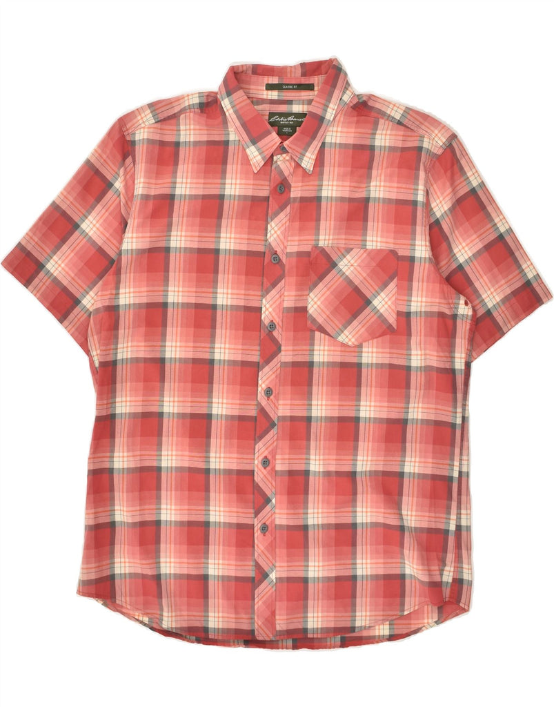 EDDIE BAUER Mens Classic Fit Shirt Large Red Check Cotton | Vintage Eddie Bauer | Thrift | Second-Hand Eddie Bauer | Used Clothing | Messina Hembry 