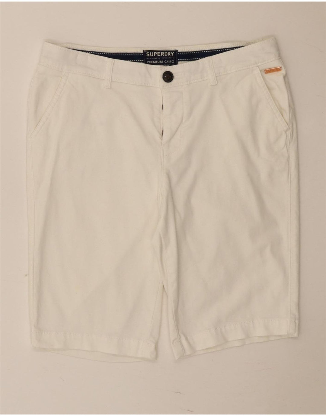 Superdry Womens Regular Chino Shorts UK 10 Small W30 White