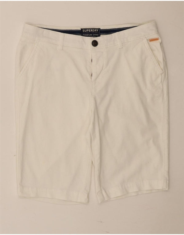 Superdry Womens Regular Chino Shorts UK 10 Small W30 White