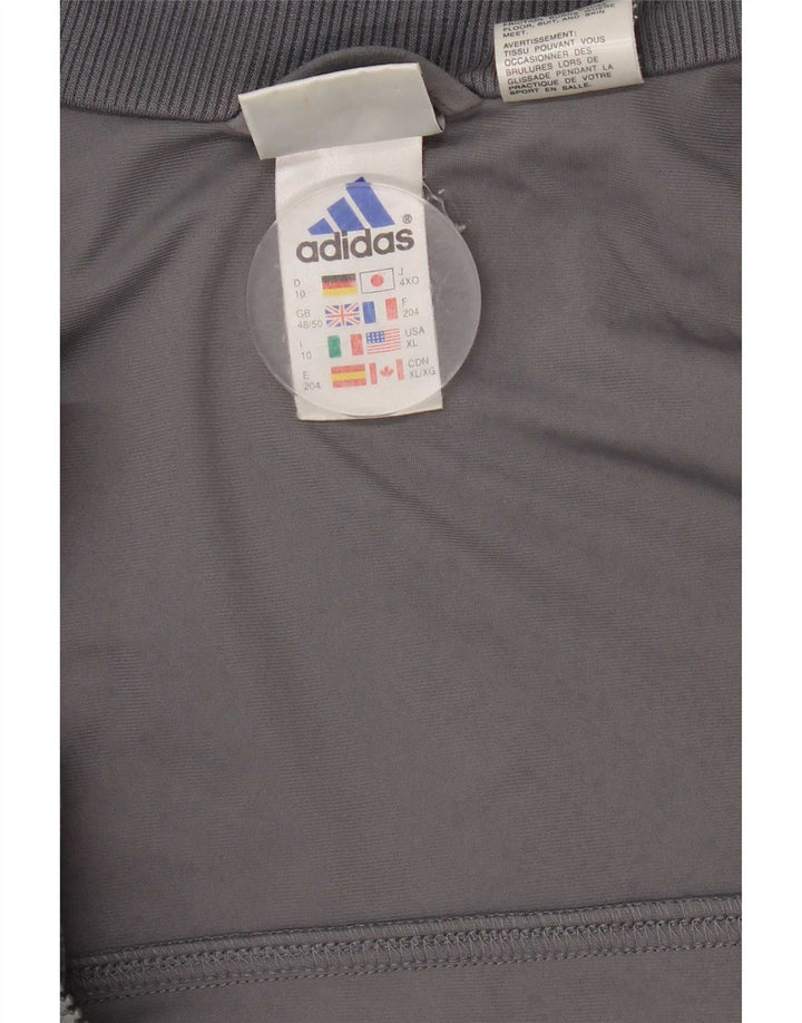 Adidas Mens Tracksuit Top Jacket UK 48/50 XL Grey Polyester