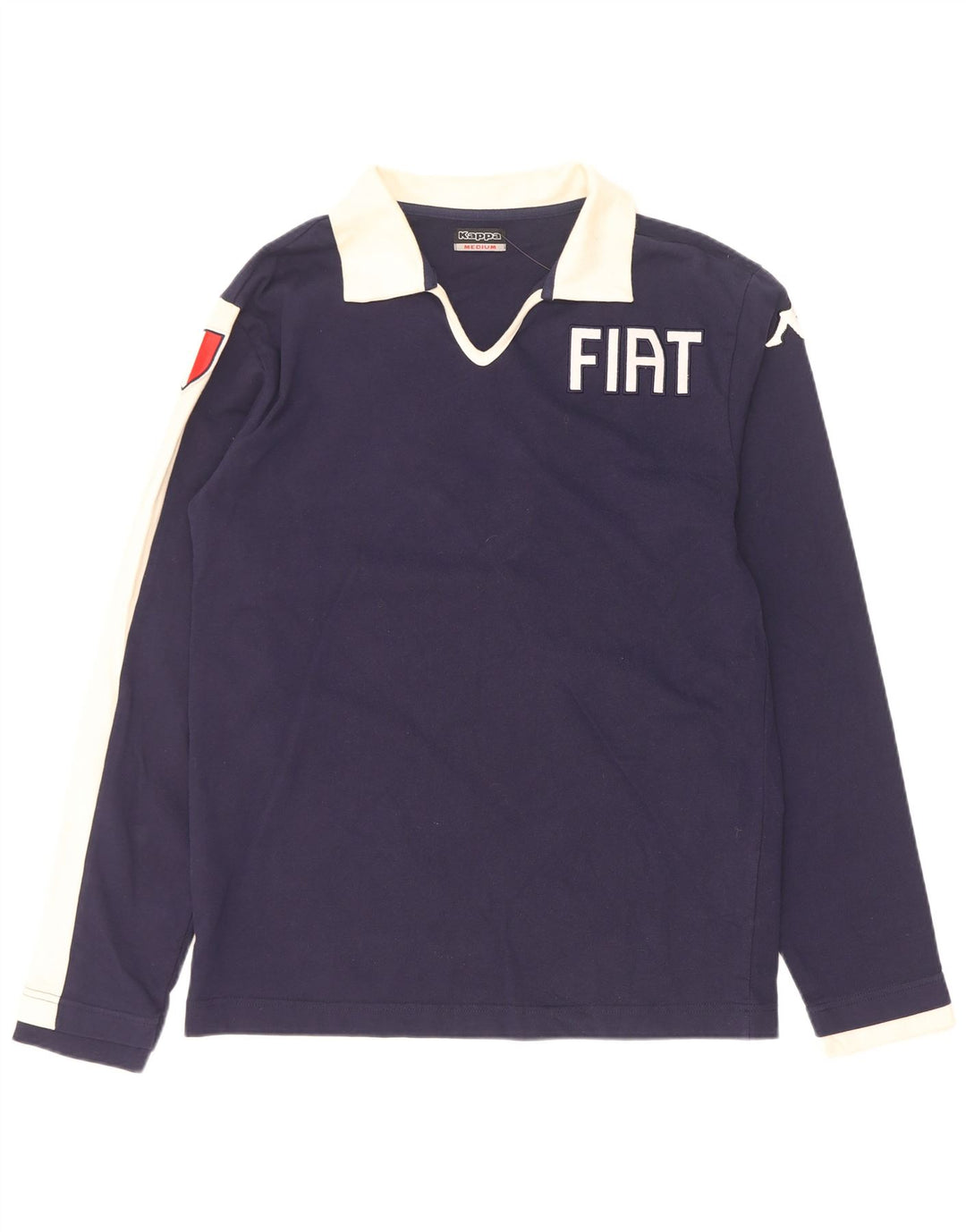 Kappa Mens Graphic Rugby Polo Shirt Medium Navy Blue Colourblock