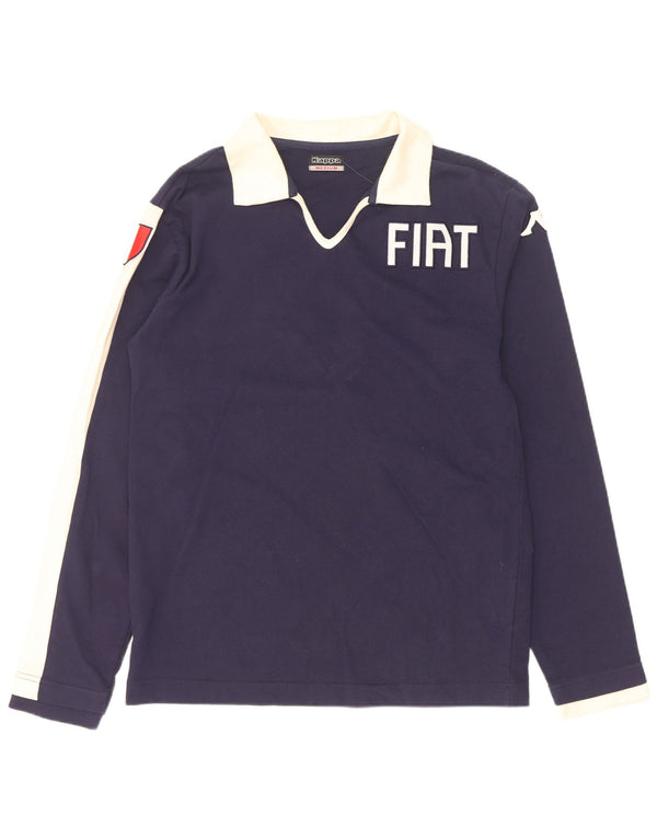 Kappa Mens Graphic Rugby Polo Shirt Medium Navy Blue Colourblock