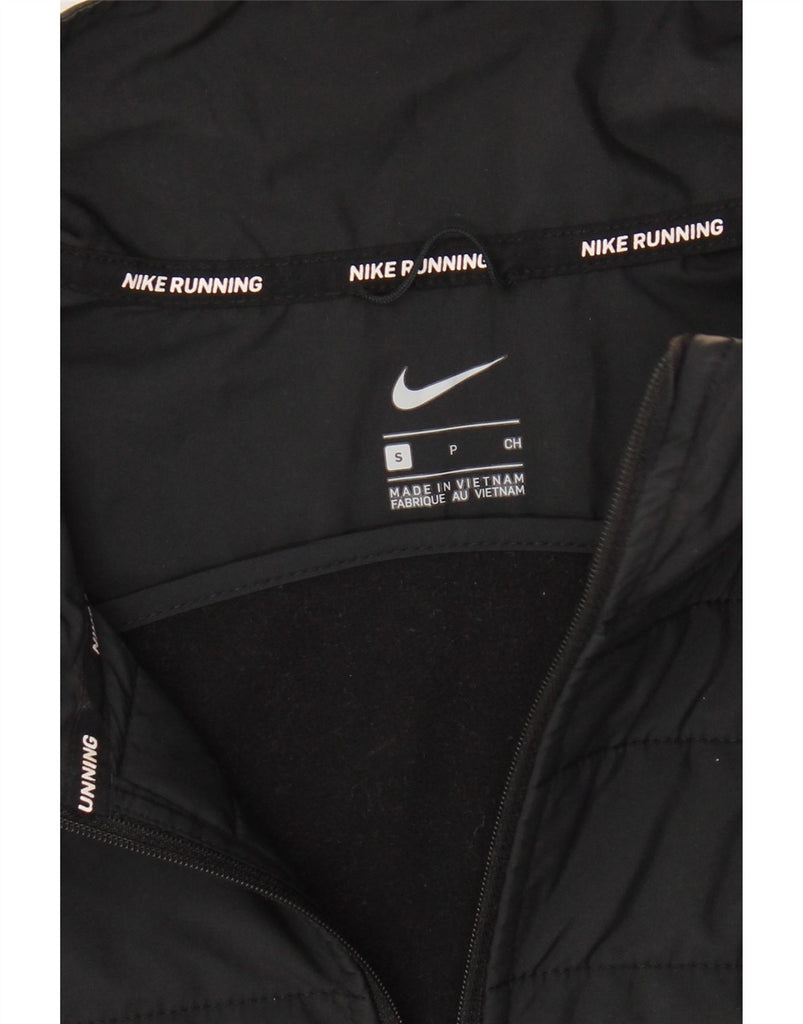 NIKE Womens Running Tracksuit Top Jacket UK 10 Small Black Polyester Vintage Nike and Second-Hand Nike from Messina Hembry 