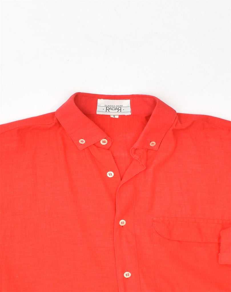 VINTAGE Mens Short Sleeve Shirt Small Red Cotton | Vintage Vintage | Thrift | Second-Hand Vintage | Used Clothing | Messina Hembry 