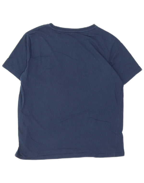 Bear Mens Graphic T-Shirt Top Small Navy Blue Cotton