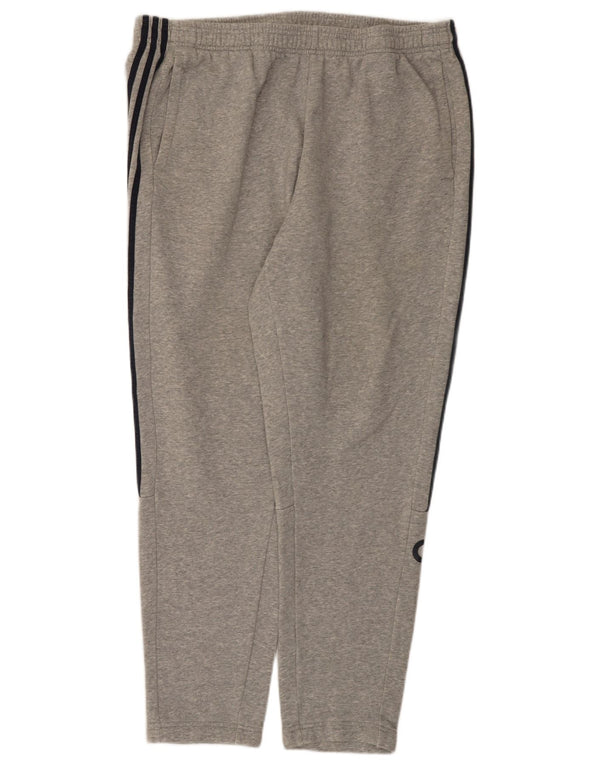 Adidas Mens Graphic Tracksuit Trousers 2XL Grey Flecked Cotton
