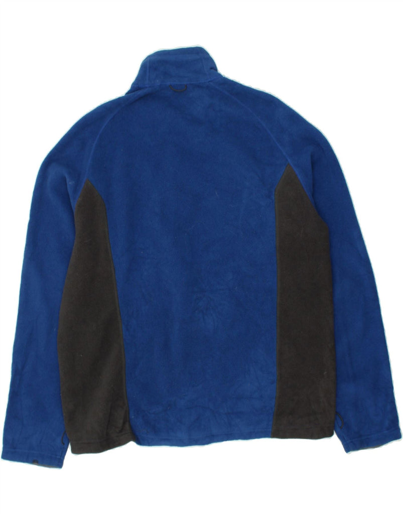 EDDIE BAUER Mens Fleece Jacket UK 40 Large Blue Colourblock Polyester | Vintage Eddie Bauer | Thrift | Second-Hand Eddie Bauer | Used Clothing | Messina Hembry 