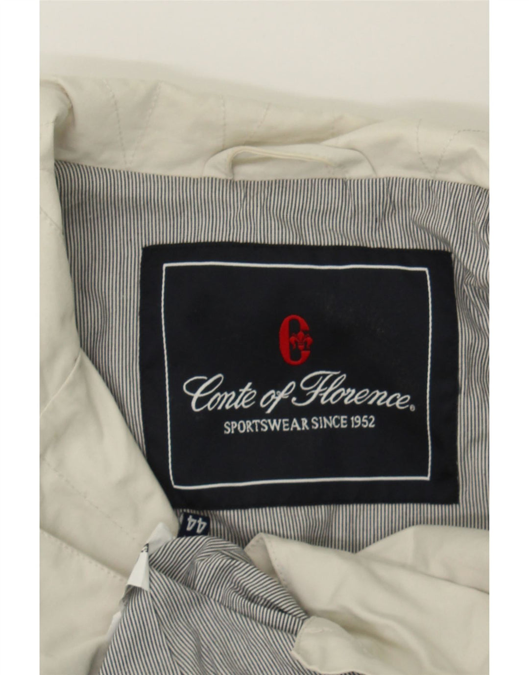 CONTE OF FLORENCE Womens 3 Button Blazer Jacket IT 44 Medium White Vintage Conte of Florence and Second-Hand Conte of Florence from Messina Hembry 