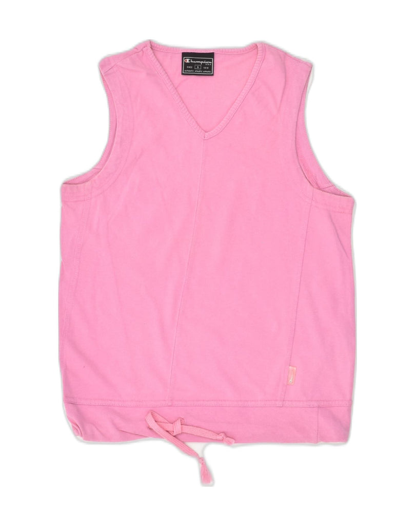 CHAMPION Womens Vest Top UK 8 Small Pink Cotton | Vintage Champion | Thrift | Second-Hand Champion | Used Clothing | Messina Hembry 